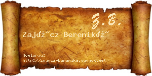Zajácz Bereniké névjegykártya